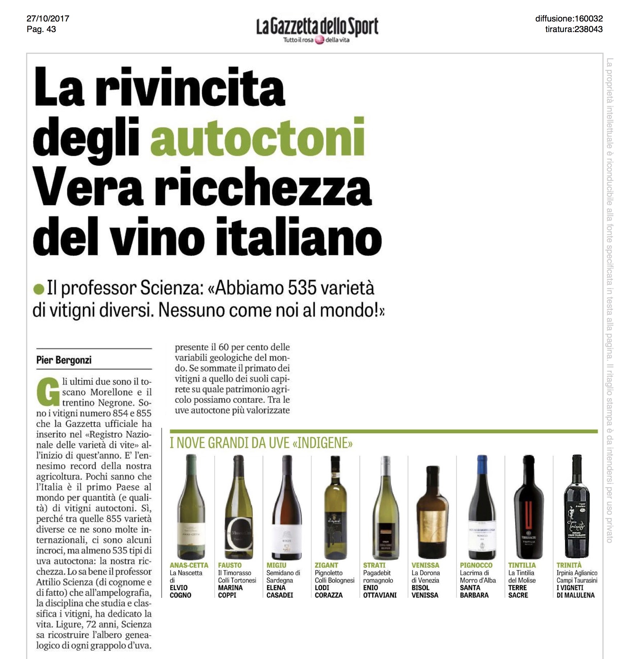 La-Gazzetta-dello-Sport-Pagadebit-Strati-Enio-Ottaviani-native-wine-Romagna